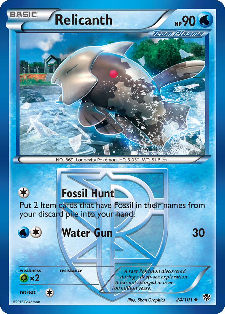 Relicanth (24/101) [Black & White: Plasma Blast] | North Game Den