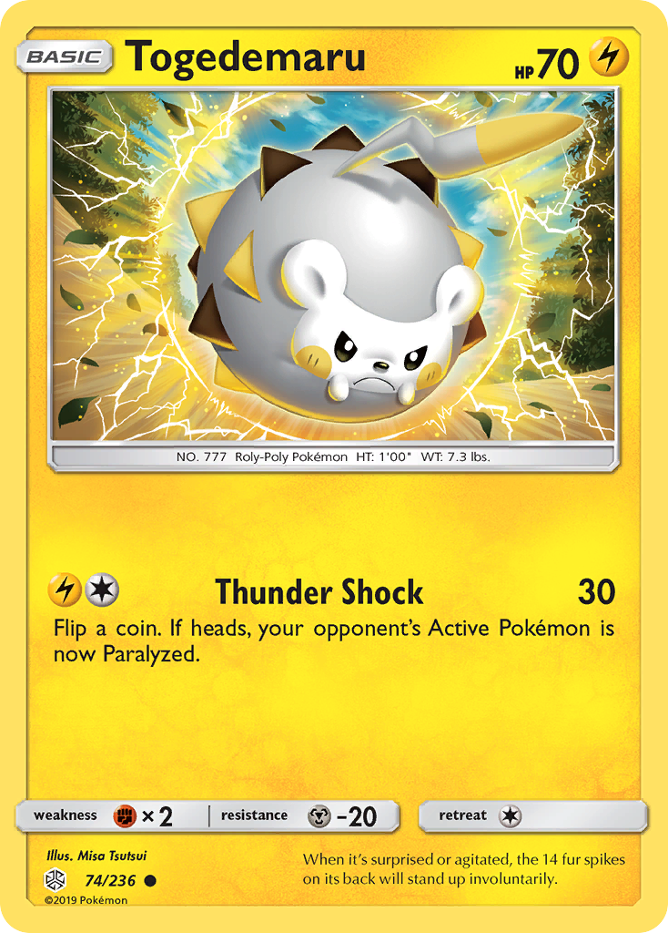 Togedemaru (74/236) [Sun & Moon: Cosmic Eclipse] | North Game Den