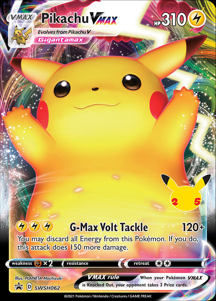 Pikachu VMAX (SWSH062) (Celebrations) [Sword & Shield: Black Star Promos] | North Game Den