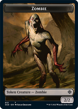 Zombie // Zombie Knight Double-Sided Token [Starter Commander Decks] | North Game Den