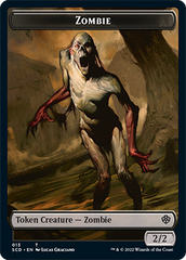 Zombie // Zombie Knight Double-Sided Token [Starter Commander Decks] | North Game Den