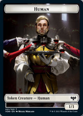 Human (001) // Zombie (005) Double-sided Token [Innistrad: Crimson Vow Tokens] | North Game Den