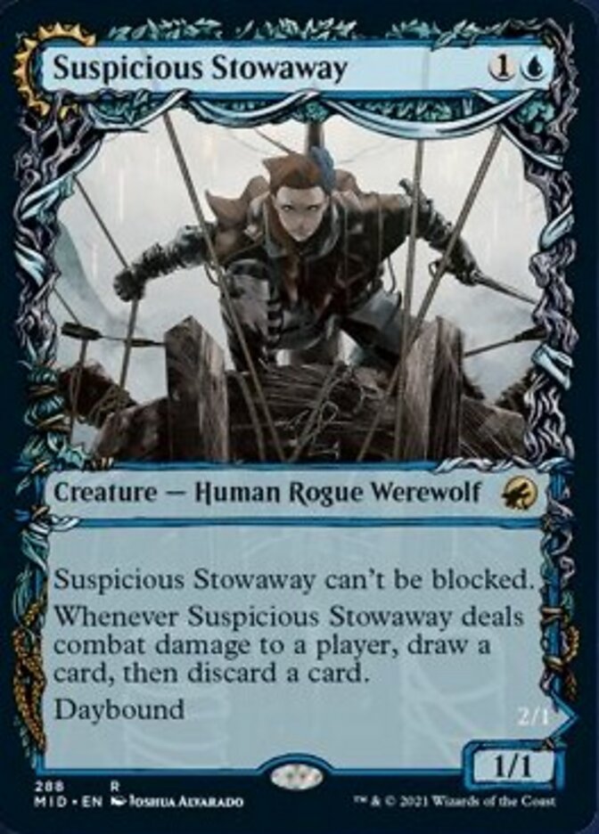 Suspicious Stowaway // Seafaring Werewolf (Showcase Equinox) [Innistrad: Midnight Hunt] | North Game Den
