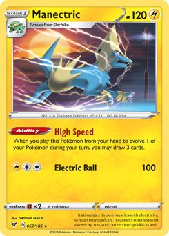 Manectric (052/185) [Sword & Shield: Vivid Voltage] | North Game Den