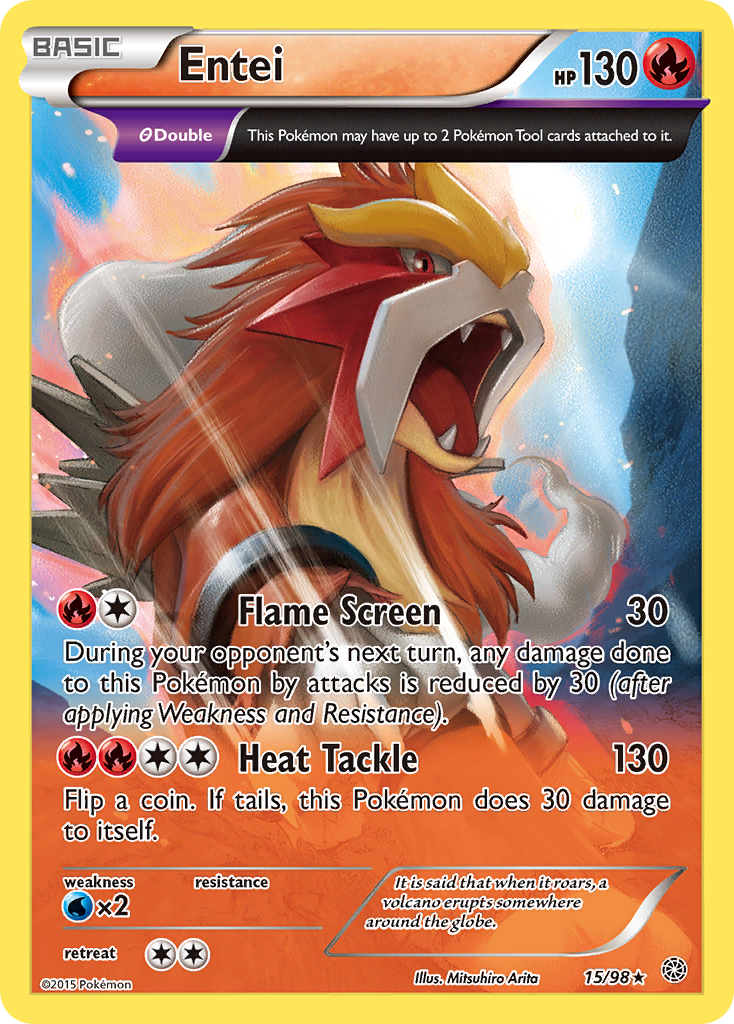 Entei (15/98) [XY: Ancient Origins] | North Game Den