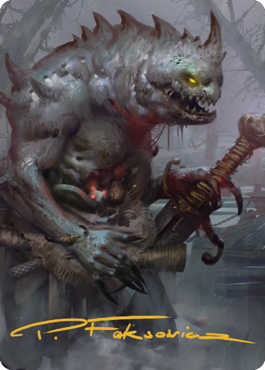Gray Slaad Art Card (Gold-Stamped Signature) [Commander Legends: Battle for Baldur's Gate Art Series] | North Game Den