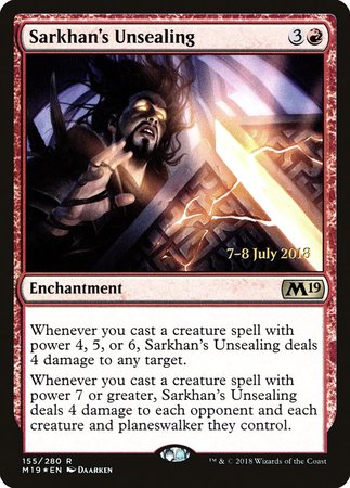 Sarkhan's Unsealing [Core Set 2019 Promos] | North Game Den