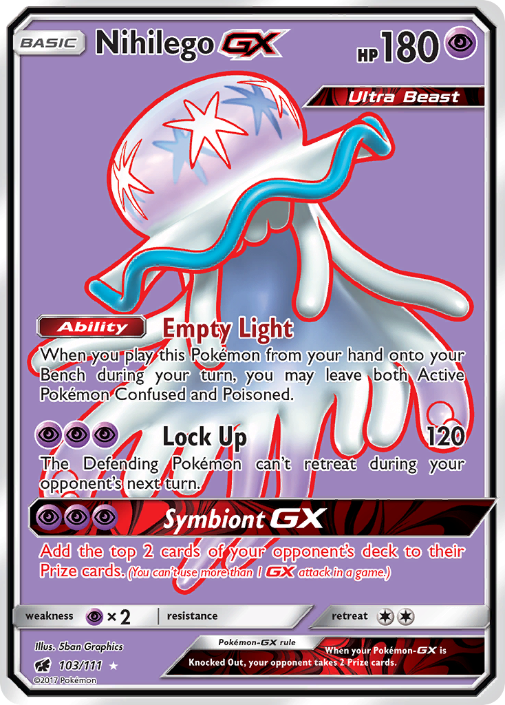 Nihilego GX (103/111) [Sun & Moon: Crimson Invasion] | North Game Den