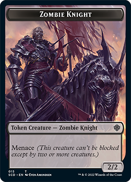 Zombie // Zombie Knight Double-Sided Token [Starter Commander Decks] | North Game Den