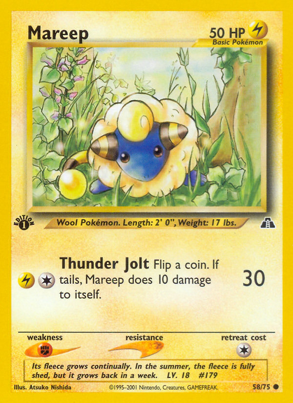 Mareep (58/75) [Neo Discovery 1st Edition] | North Game Den