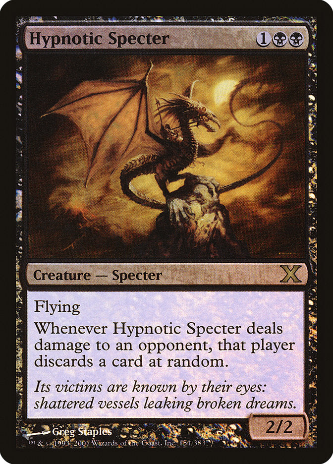 Hypnotic Specter (Premium Foil) [Tenth Edition] | North Game Den