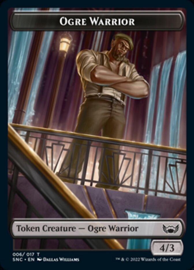 Ogre Warrior // Dog Double-sided Token [Streets of New Capenna Tokens] | North Game Den