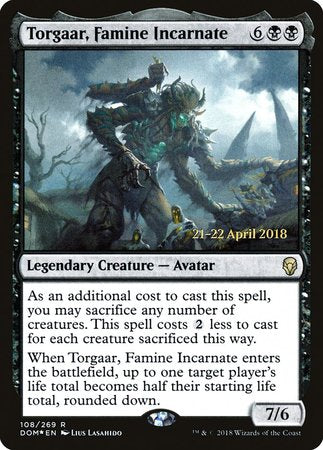 Torgaar, Famine Incarnate [Dominaria Promos] | North Game Den