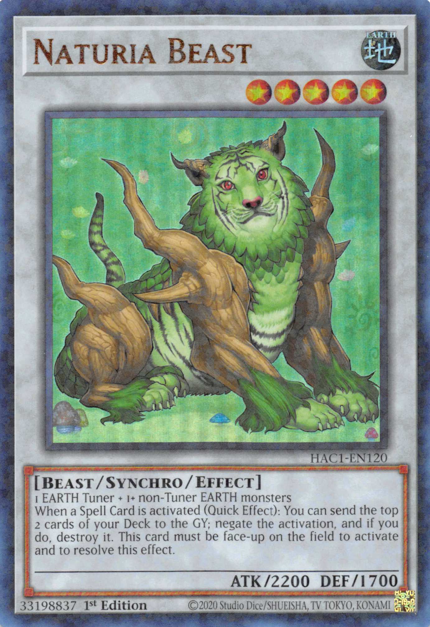 Naturia Beast (Duel Terminal) [HAC1-EN120] Parallel Rare | North Game Den