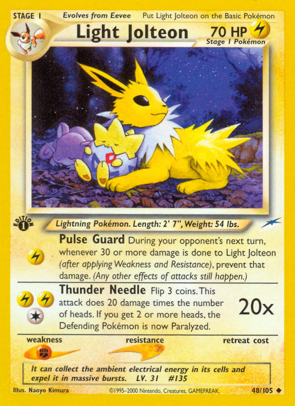 Light Jolteon (48/105) [Neo Destiny 1st Edition] | North Game Den