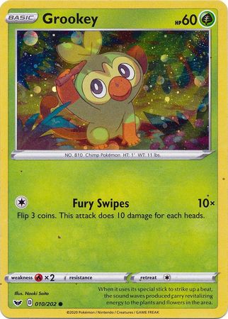 Grookey (010/202) (Cosmos Holo) [Sword & Shield: Base Set] | North Game Den