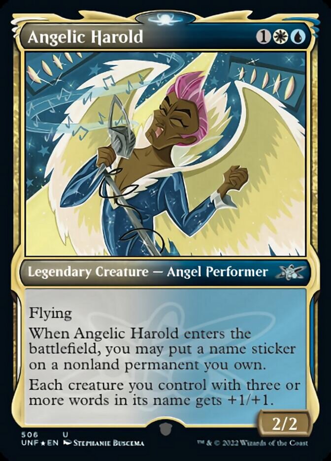 Angelic Harold (Showcase) (Galaxy Foil) [Unfinity] | North Game Den