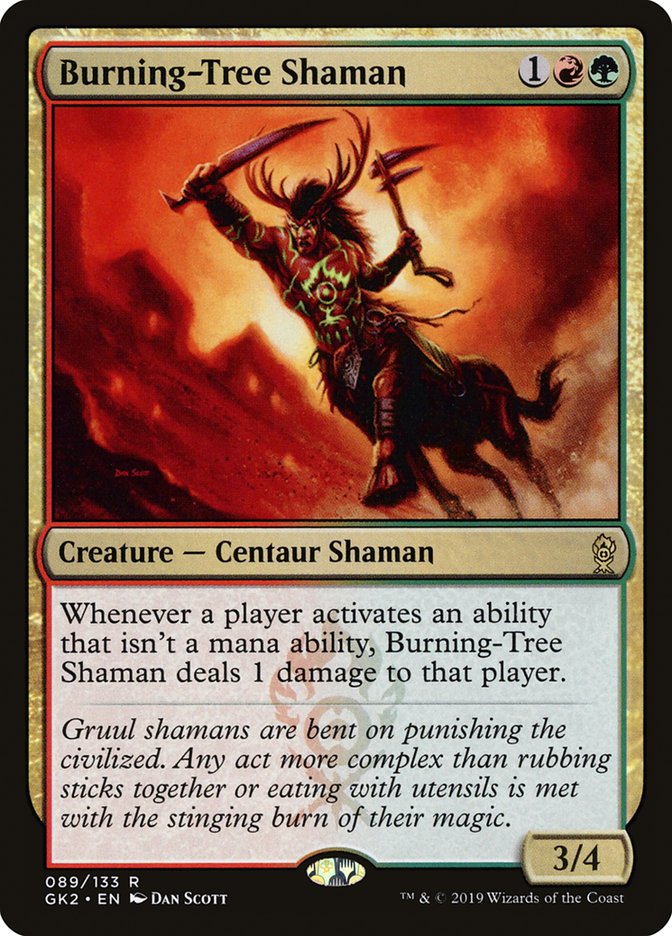 Burning-Tree Shaman [Ravnica Allegiance Guild Kit] | North Game Den