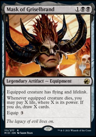 Mask of Griselbrand (Promo Pack) [Innistrad: Midnight Hunt Promos] | North Game Den