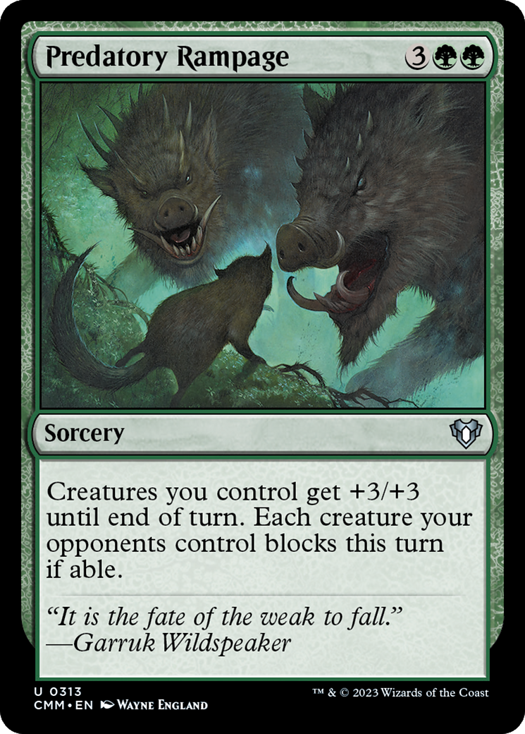 Predatory Rampage [Commander Masters] | North Game Den