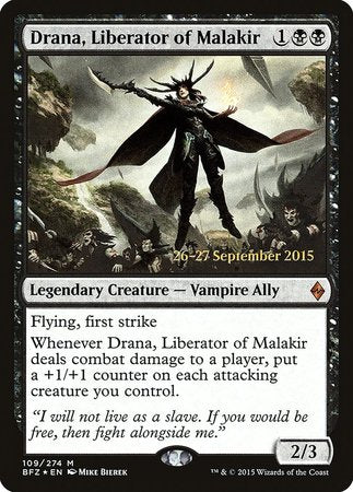 Drana, Liberator of Malakir [Battle for Zendikar Promos] | North Game Den