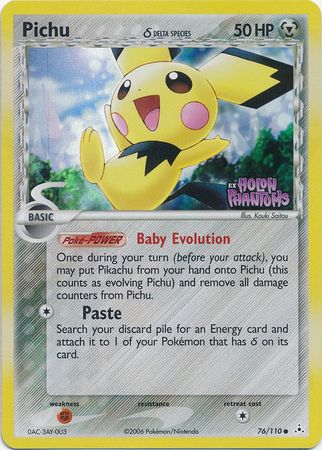 Pichu (76/110) (Delta Species) (Stamped) [EX: Holon Phantoms] | North Game Den