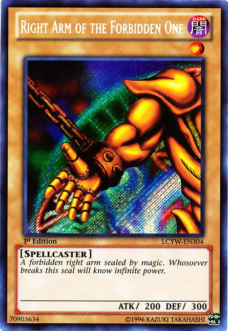 Right Arm of the Forbidden One [LCYW-EN304] Secret Rare | North Game Den