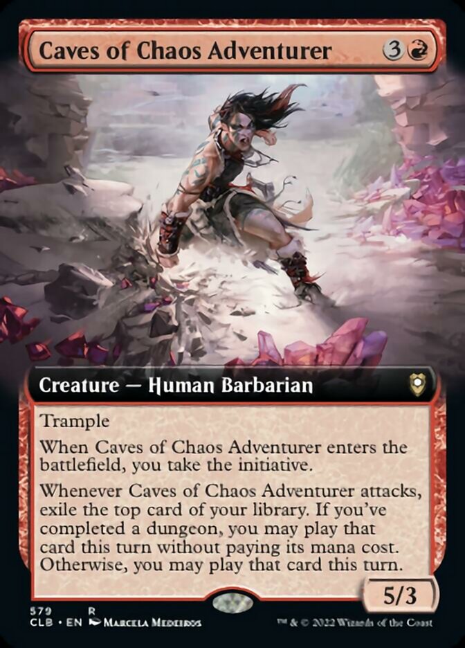 Caves of Chaos Adventurer (Extended Art) [Commander Legends: Battle for Baldur's Gate] | North Game Den