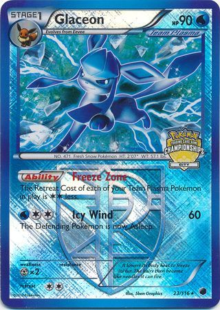 Glaceon (23/116) (City Championship Promo) [Black & White: Plasma Freeze] | North Game Den