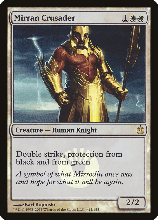 Mirran Crusader (Buy-A-Box) [Mirrodin Besieged Promos] | North Game Den