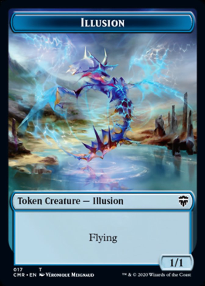 Illusion // Saproling Token [Commander Legends Tokens] | North Game Den