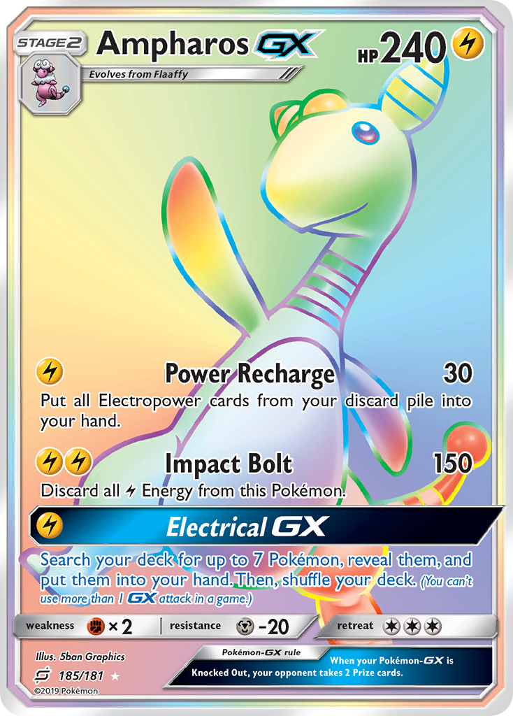 Ampharos GX (185/181) [Sun & Moon: Team Up] | North Game Den