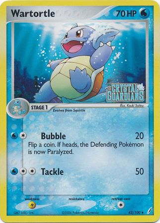 Wartortle (42/100) (Stamped) [EX: Crystal Guardians] | North Game Den