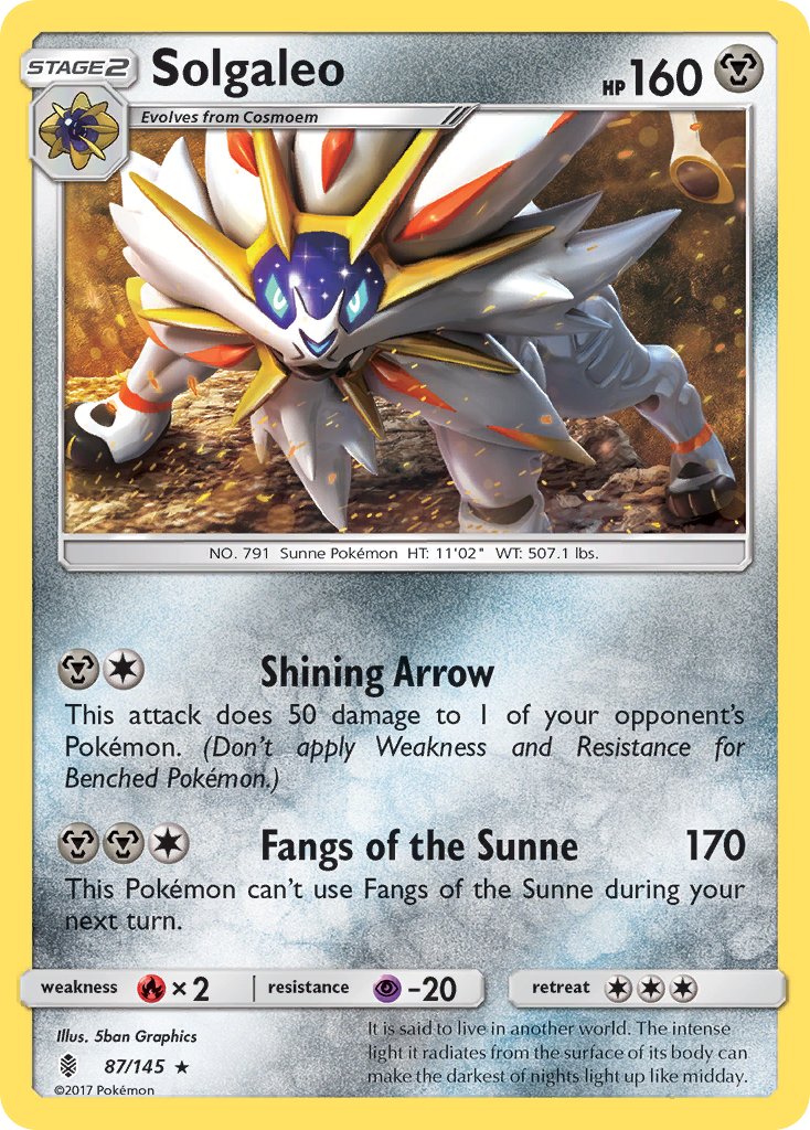 Solgaleo (87/145) (Theme Deck Exclusive) [Sun & Moon: Guardians Rising] | North Game Den