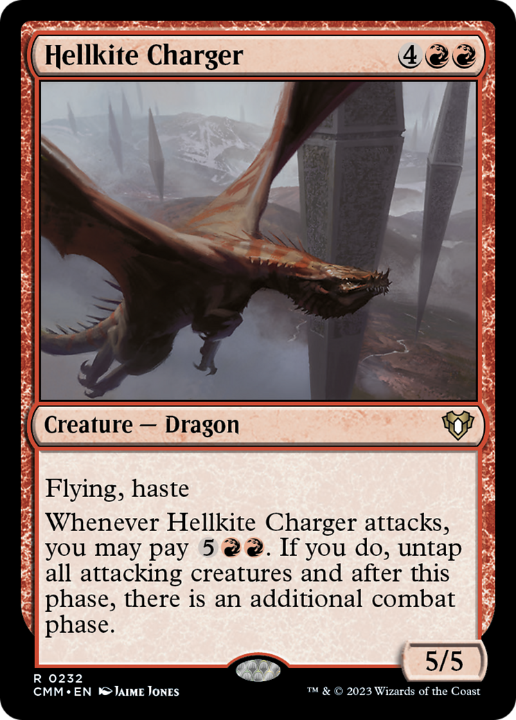 Hellkite Charger (Foil Etched) [Commander Masters] | North Game Den