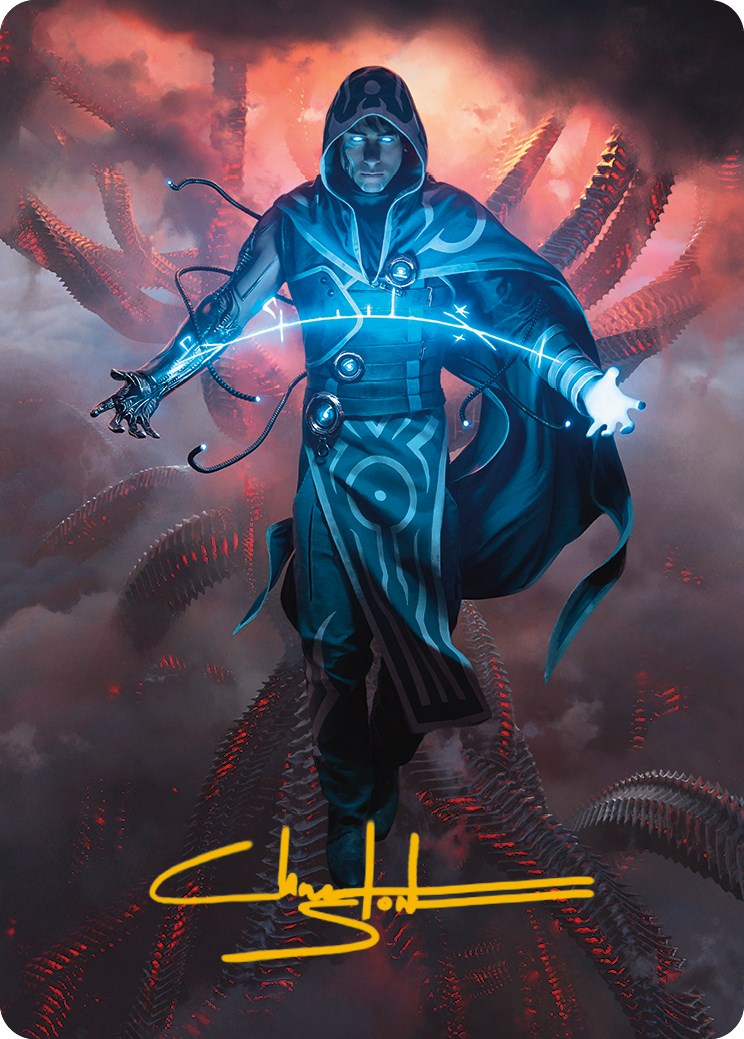 Jace, the Perfected Mind Art Card (Gold-Stamped Signature) [Phyrexia: All Will Be One Art Series] | North Game Den