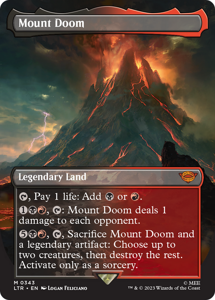 Mount Doom (Borderless Alternate Art) [The Lord of the Rings: Tales of Middle-Earth] | North Game Den