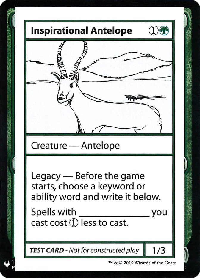 Inspirational Antelope [Mystery Booster Playtest Cards] | North Game Den