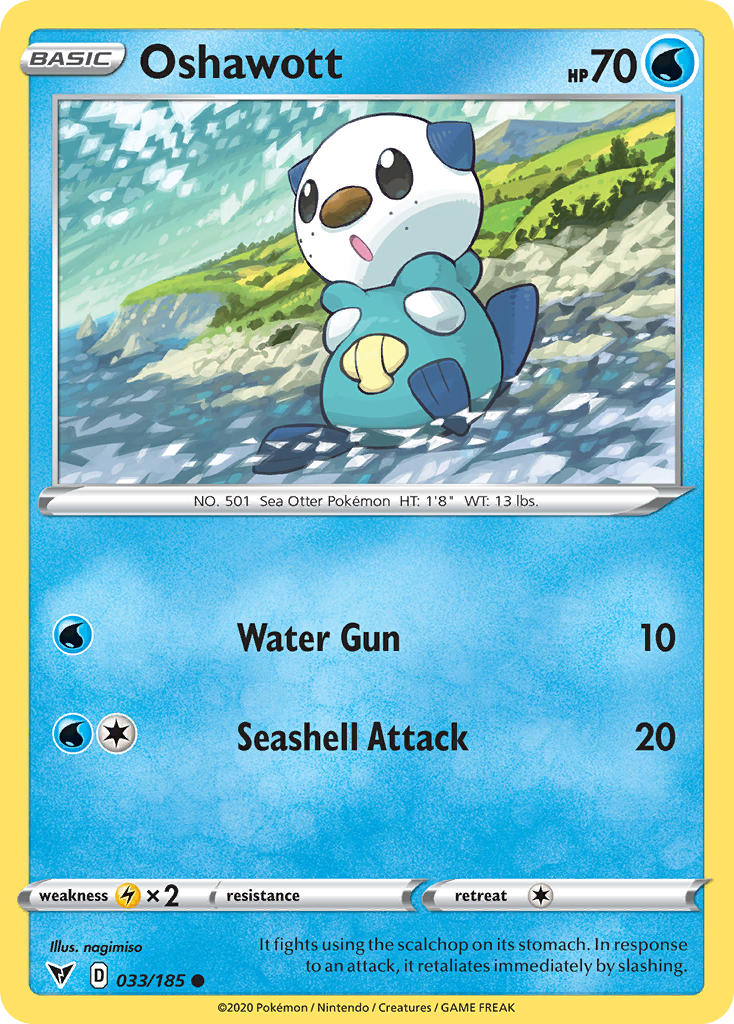 Oshawott (033/185) [Sword & Shield: Vivid Voltage] | North Game Den