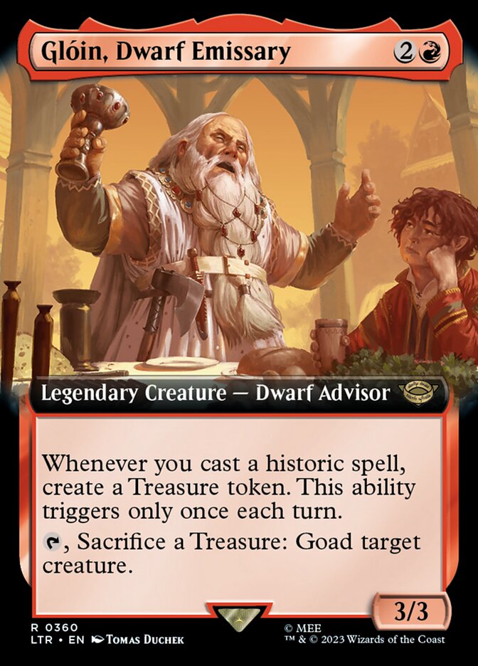 Gloin, Dwarf Emissary (Extended Art) [The Lord of the Rings: Tales of Middle-Earth] | North Game Den