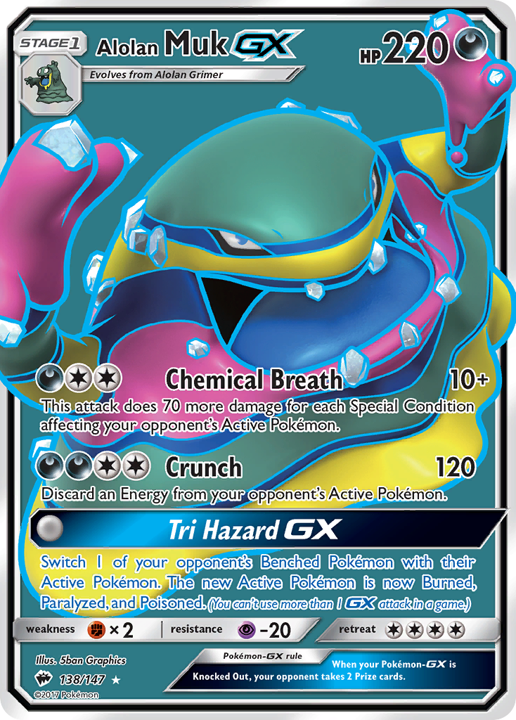 Alolan Muk GX (138/147) [Sun & Moon: Burning Shadows] | North Game Den