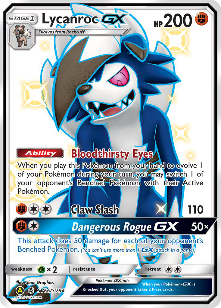 Lycanroc GX (SV66/SV94) [Sun & Moon: Hidden Fates - Shiny Vault] | North Game Den