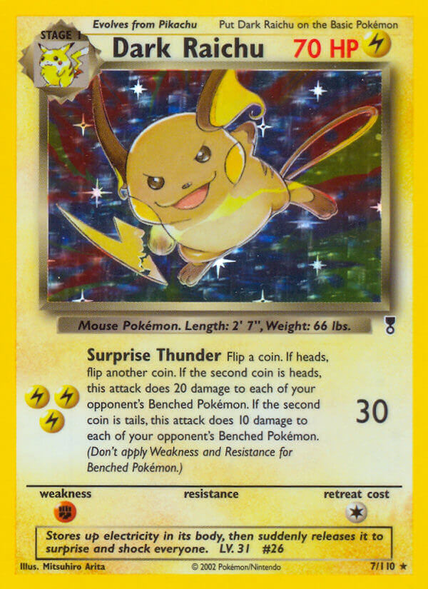 Dark Raichu (7/110) (WotC) (Theme Deck Exclusive) [Legendary Collection] | North Game Den