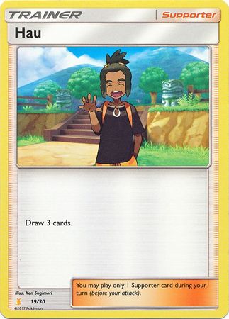 Hau (19/30) [Sun & Moon: Trainer Kit - Alolan Raichu] | North Game Den