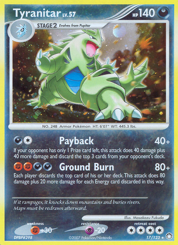Tyranitar (17/123) [Diamond & Pearl: Mysterious Treasures] | North Game Den