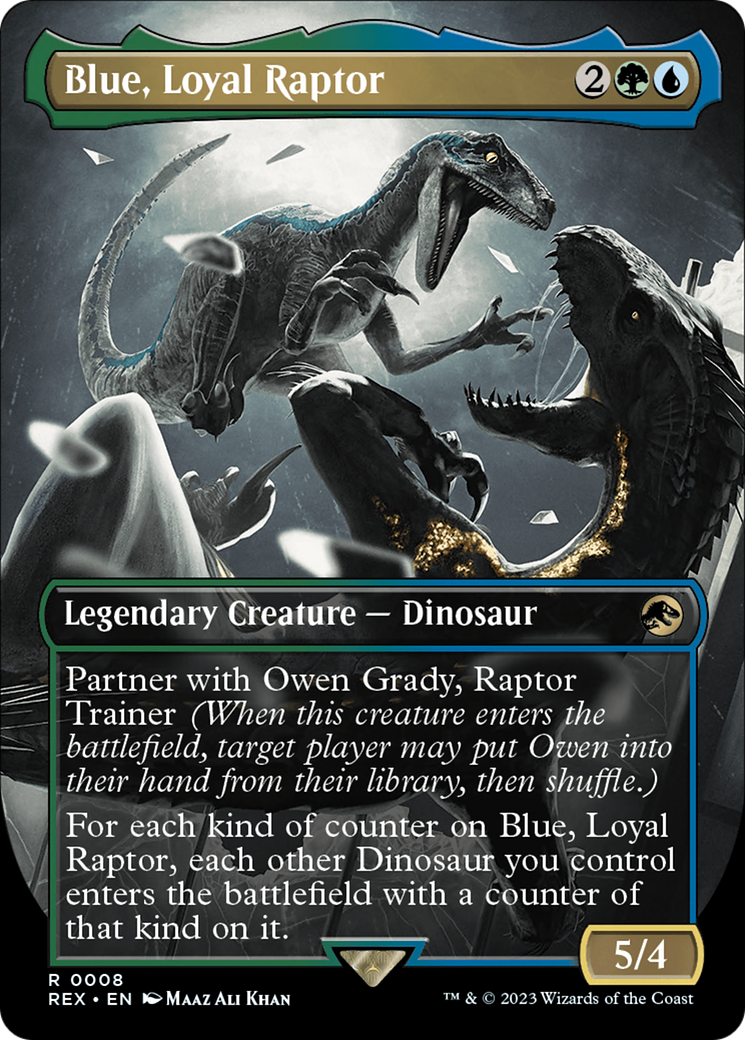 Blue, Loyal Raptor (Borderless) [Jurassic World Collection] | North Game Den