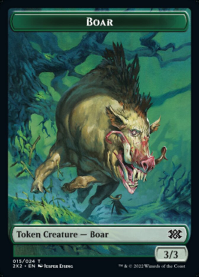 Boar // Soldier Double-sided Token [Double Masters 2022 Tokens] | North Game Den