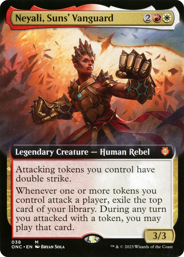 Neyali, Suns' Vanguard (Extended Art) [Phyrexia: All Will Be One Commander] | North Game Den
