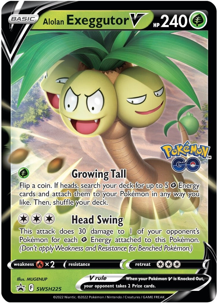 Alolan Exeggutor V (SWSH225) (Jumbo Card) [Sword & Shield: Black Star Promos] | North Game Den