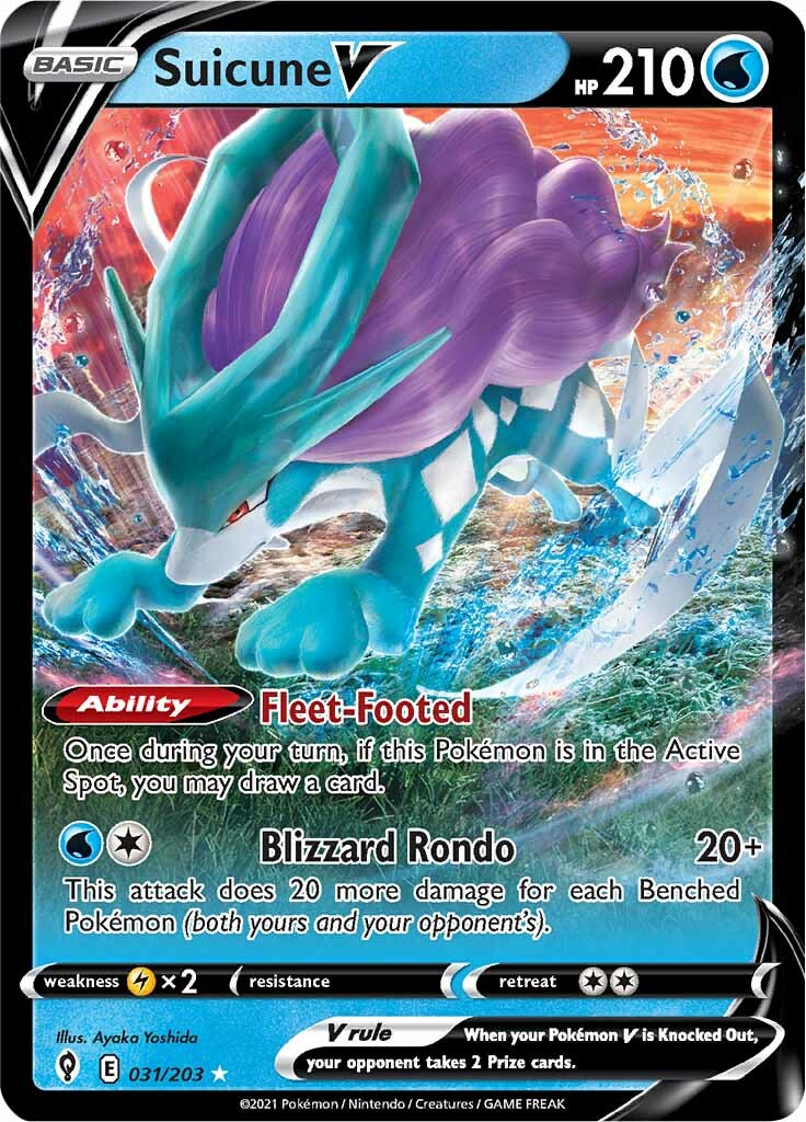 Suicune V (031/203) [Sword & Shield: Evolving Skies] | North Game Den